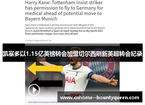 凯塞多以1.15亿英镑转会加盟切尔西刷新英超转会纪录 凯塞多以1.15亿英镑转会加盟切尔西刷新英超转会纪录